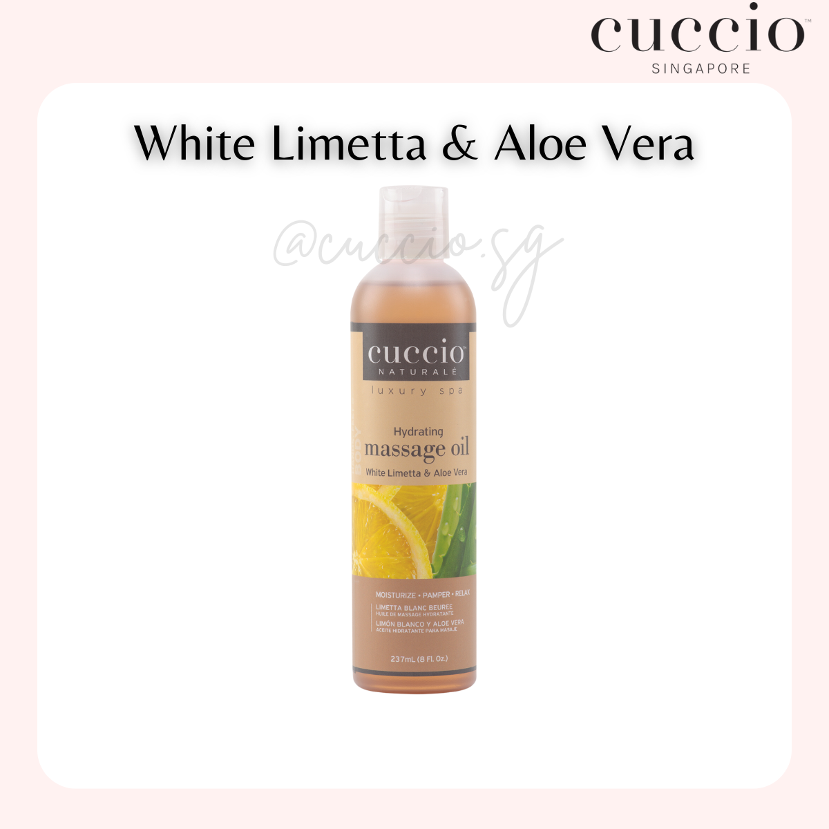 Cuccio Naturale Massage Oil 237ml