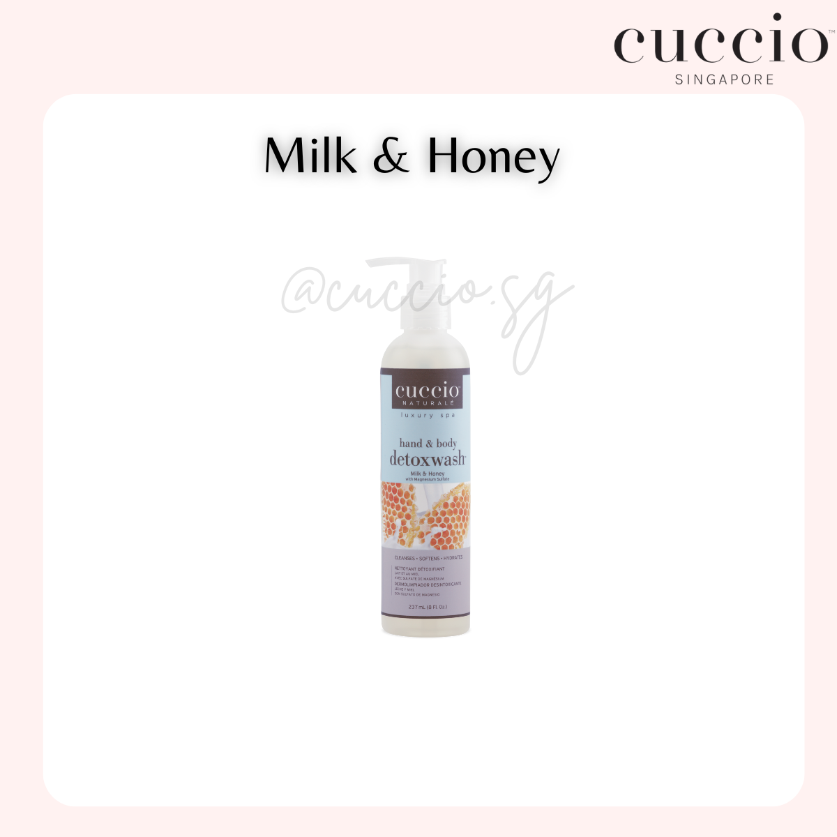 Cuccio Naturale Hand & Body Detox Wash 237ml
