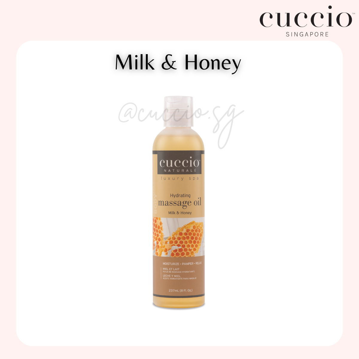 Cuccio Naturale Massage Oil 237ml