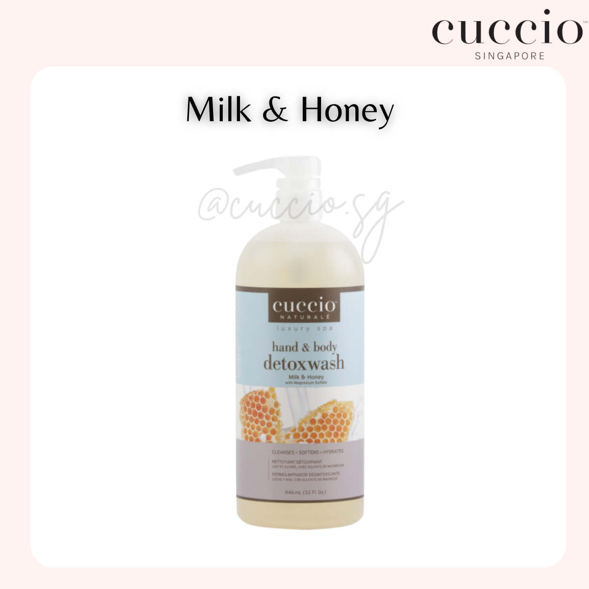 Cuccio Naturale Hand & Body Detox Wash 946ml