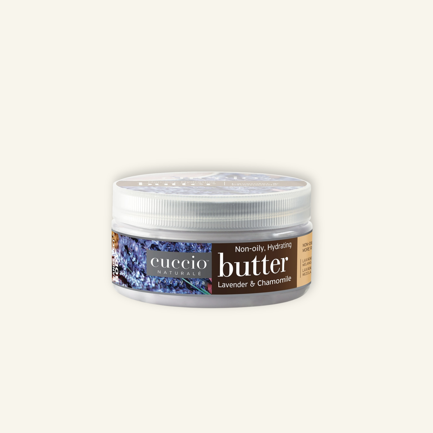 CUCCIO Butter Blend Lavender and Chamomile body butter jar front product image