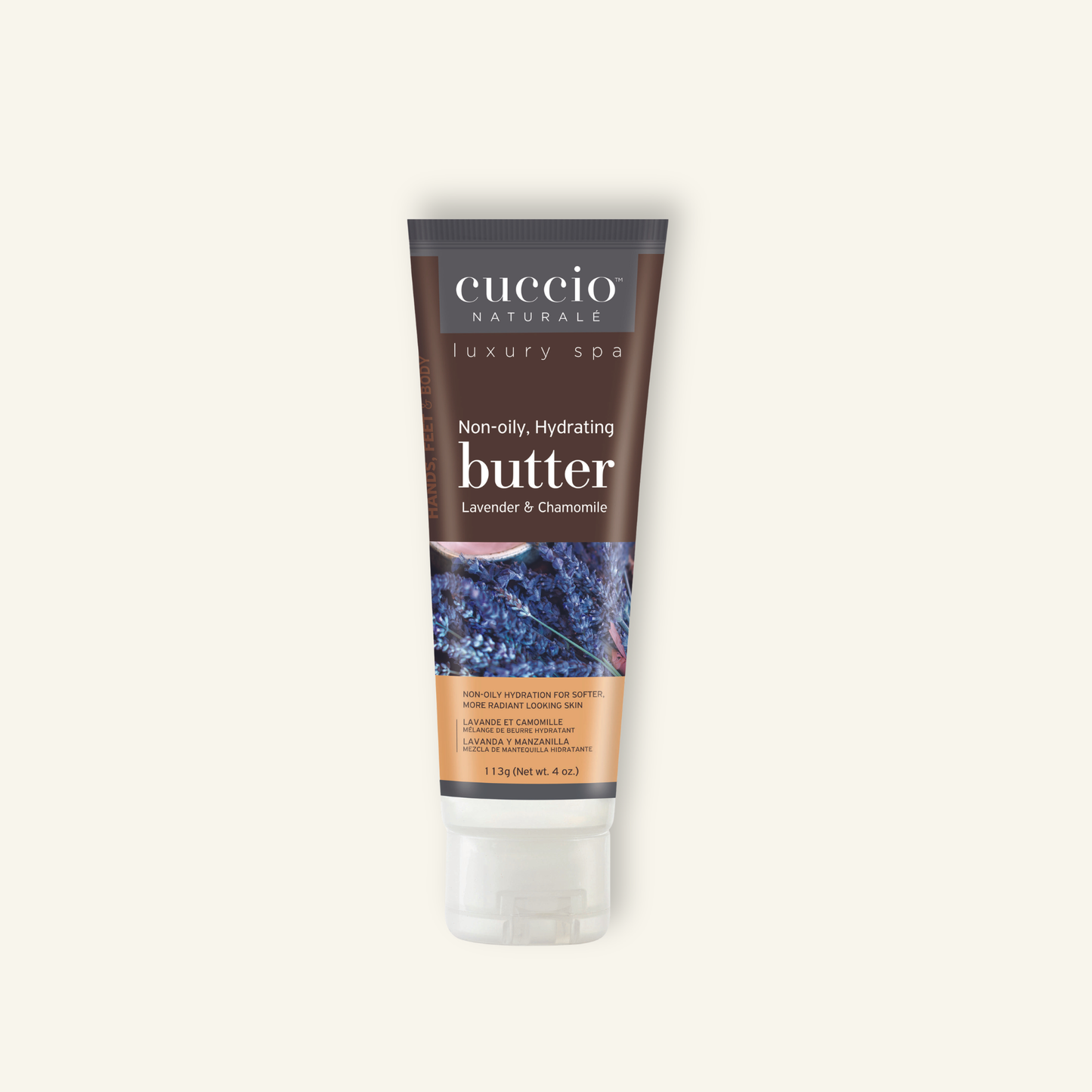 CUCCIO Butter Tube Lavender and Chamomile body butter tube front product image