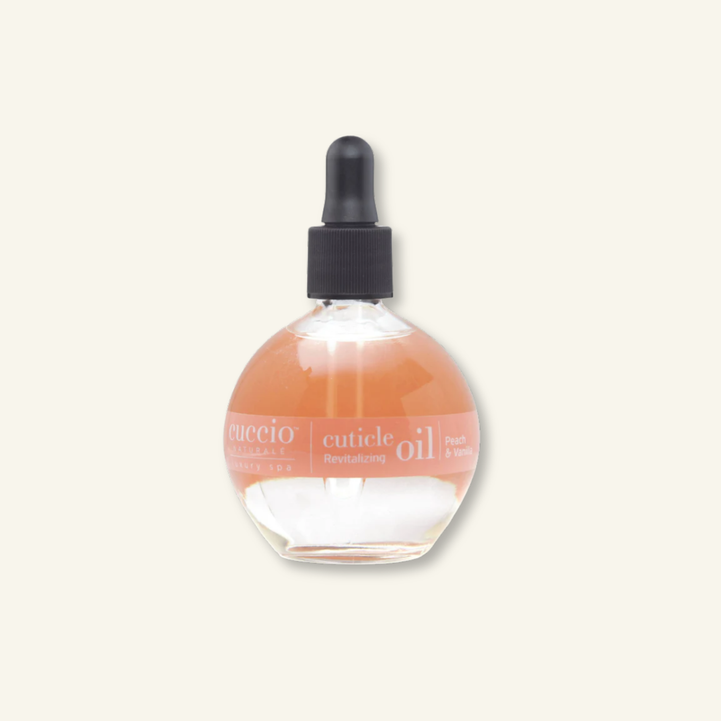 CUCCIO Cuticle Oil Peach and Vanilla 68ml nail and cuticle oil front product image