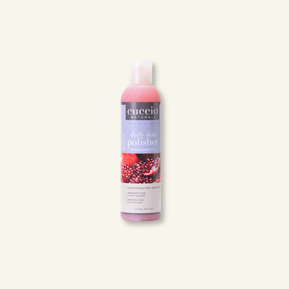 CUCCIO Daily Skin Polisher Pomegranate and Fig 8oz micro exfoliant body scrub front product image