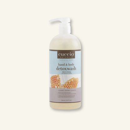 CUCCIO Hand and Body Detox Wash Milk and Honey 32oz front product image