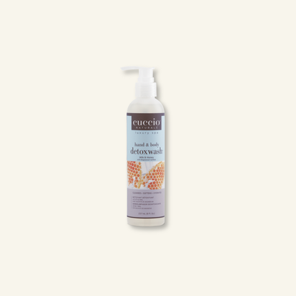 CUCCIO Hand and Body Detox Wash Milk and Honey 8oz front product image