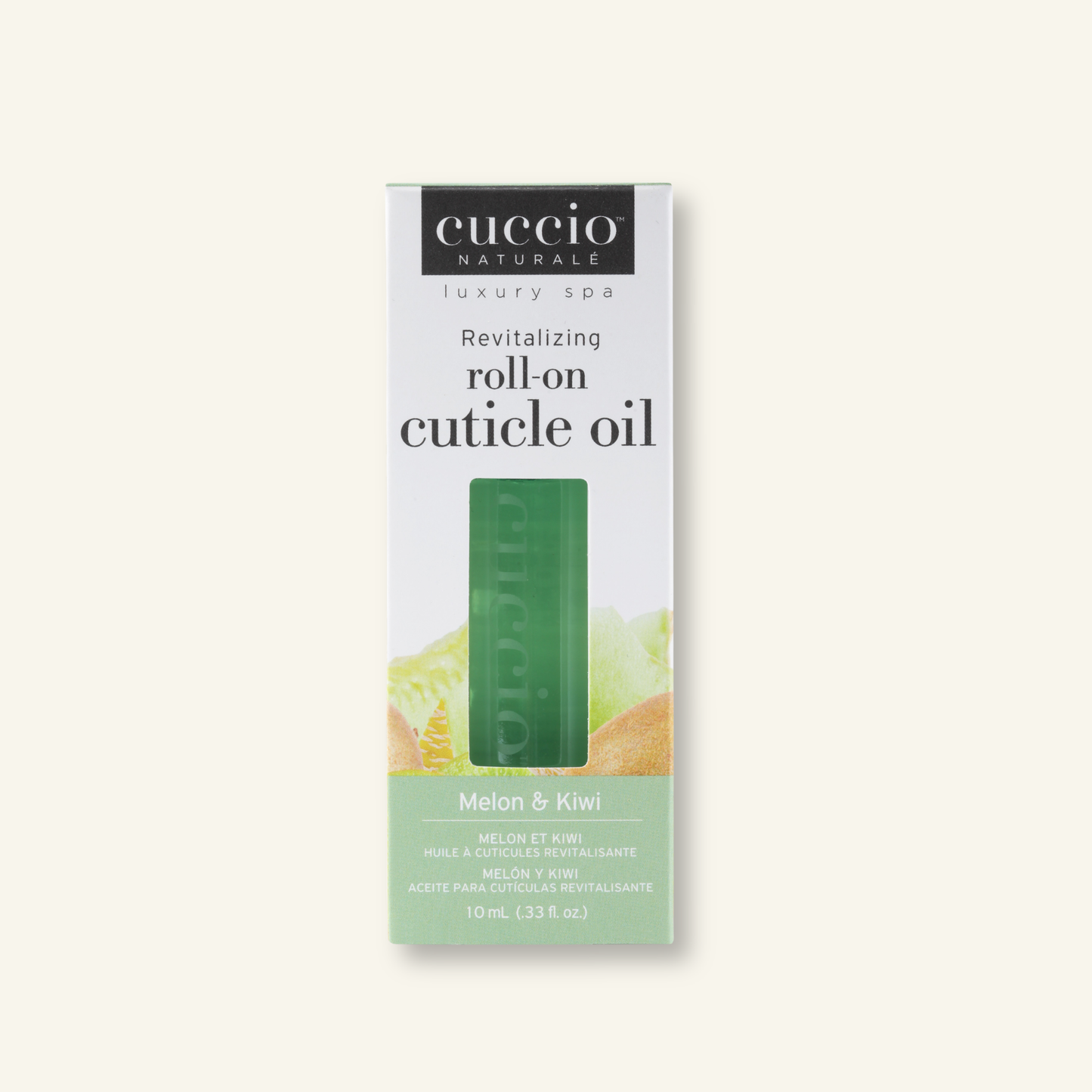 CUCCIO Roll-On Cuticle Oil Melon and Kiwi 10ml front product image